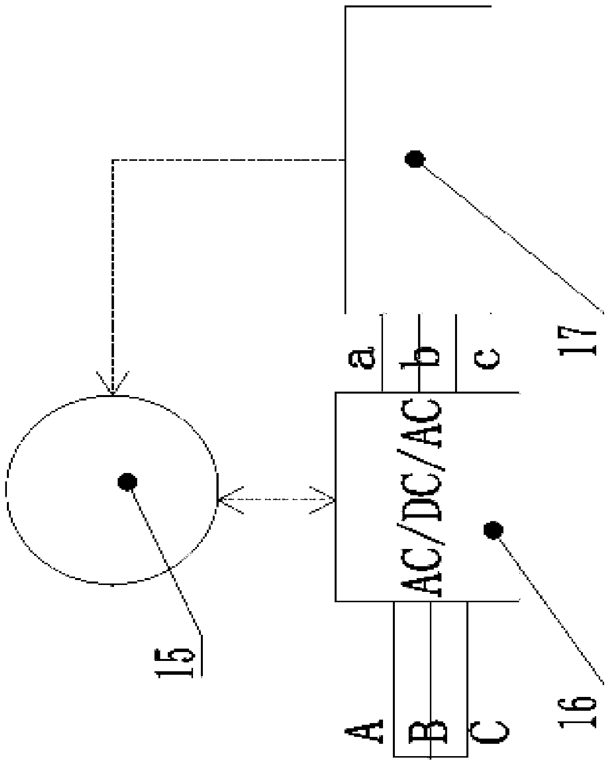 High voltage flywheel combined chemical battery energy storage system for peak and frequency adjustment of power grid