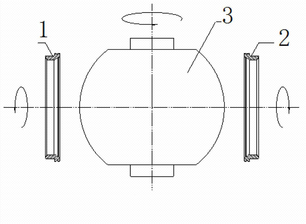 Numerical control spherical pair grinder and grinding method