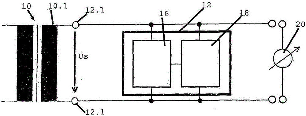 Docking module for a current transformer for preventing overvoltages and a current transformer having a docking module