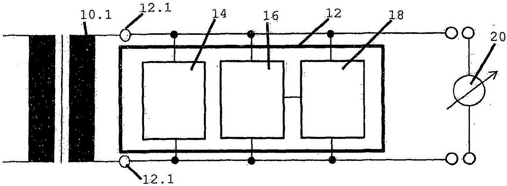 Docking module for a current transformer for preventing overvoltages and a current transformer having a docking module