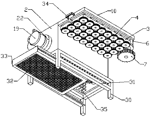 A duck head cleaning and processing device