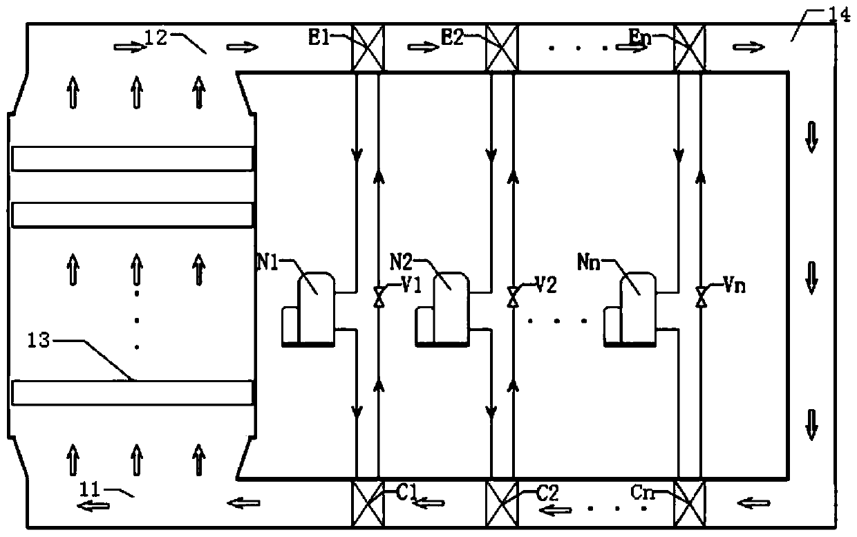 A multi-layer belt drying system based on multi-stage heat pumps connected in series