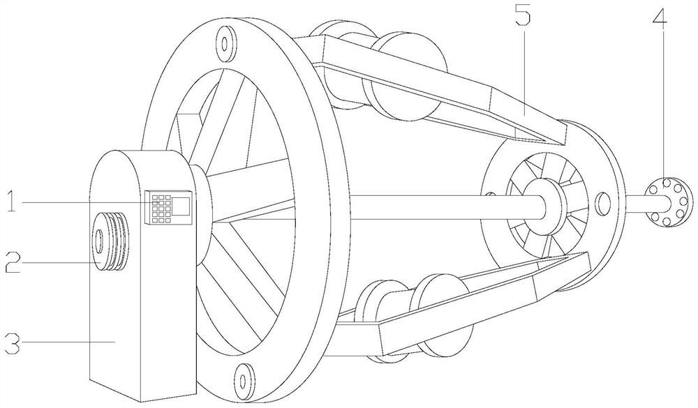 A cable forming machine using centrifugal tension adjustment