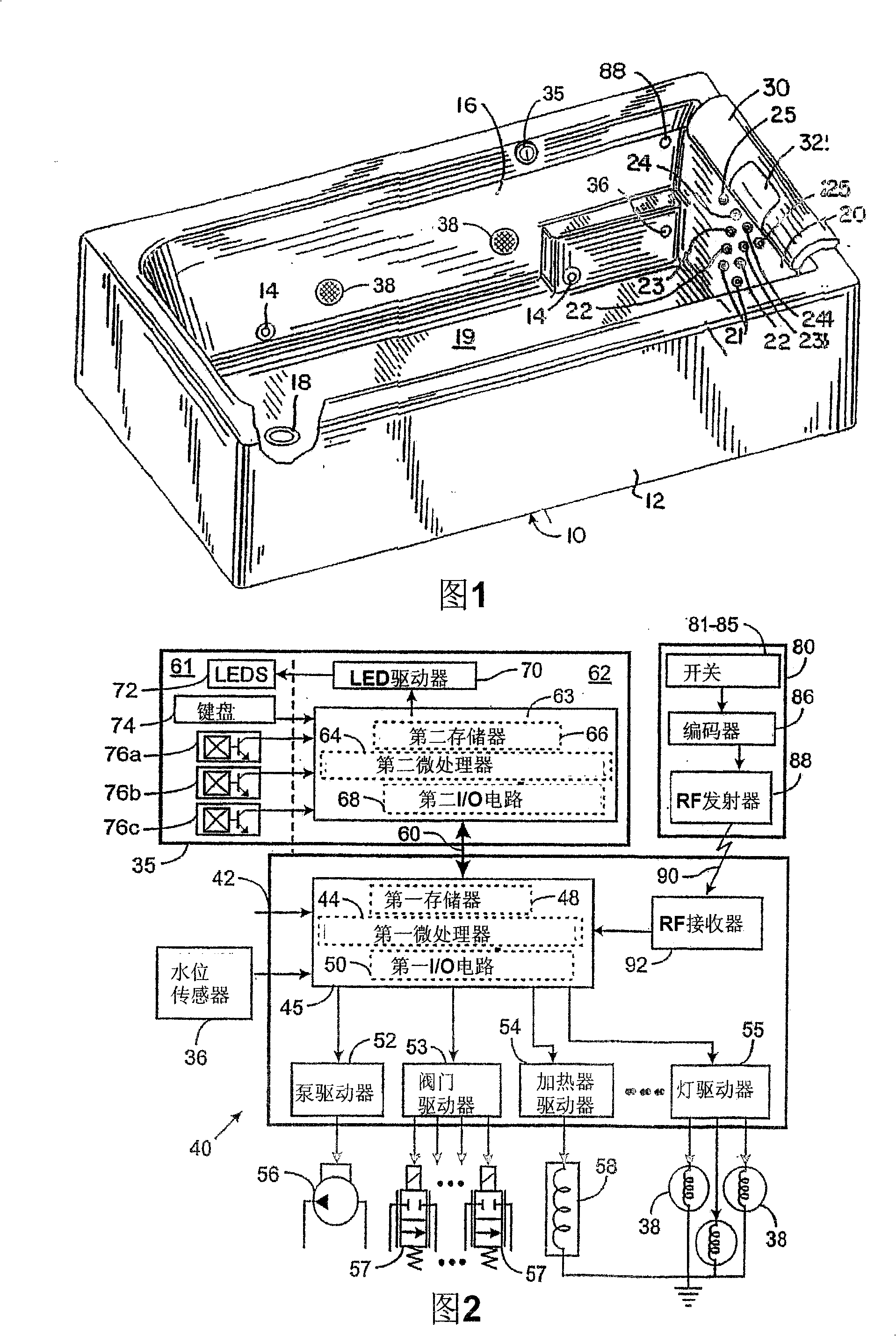 User interface for controlling whirlpool tub