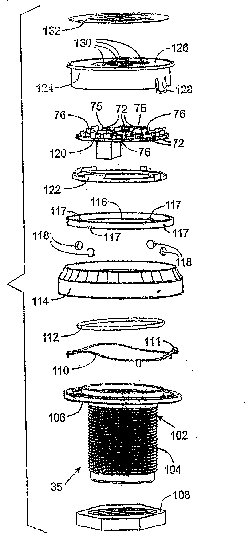 User interface for controlling whirlpool tub