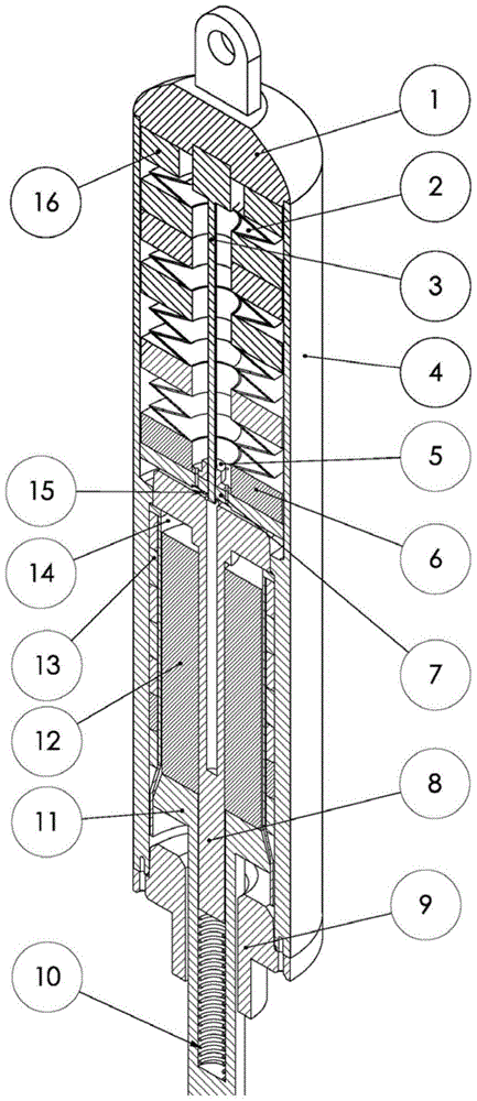 Landing mechanism-based legged mechanical cushioning device