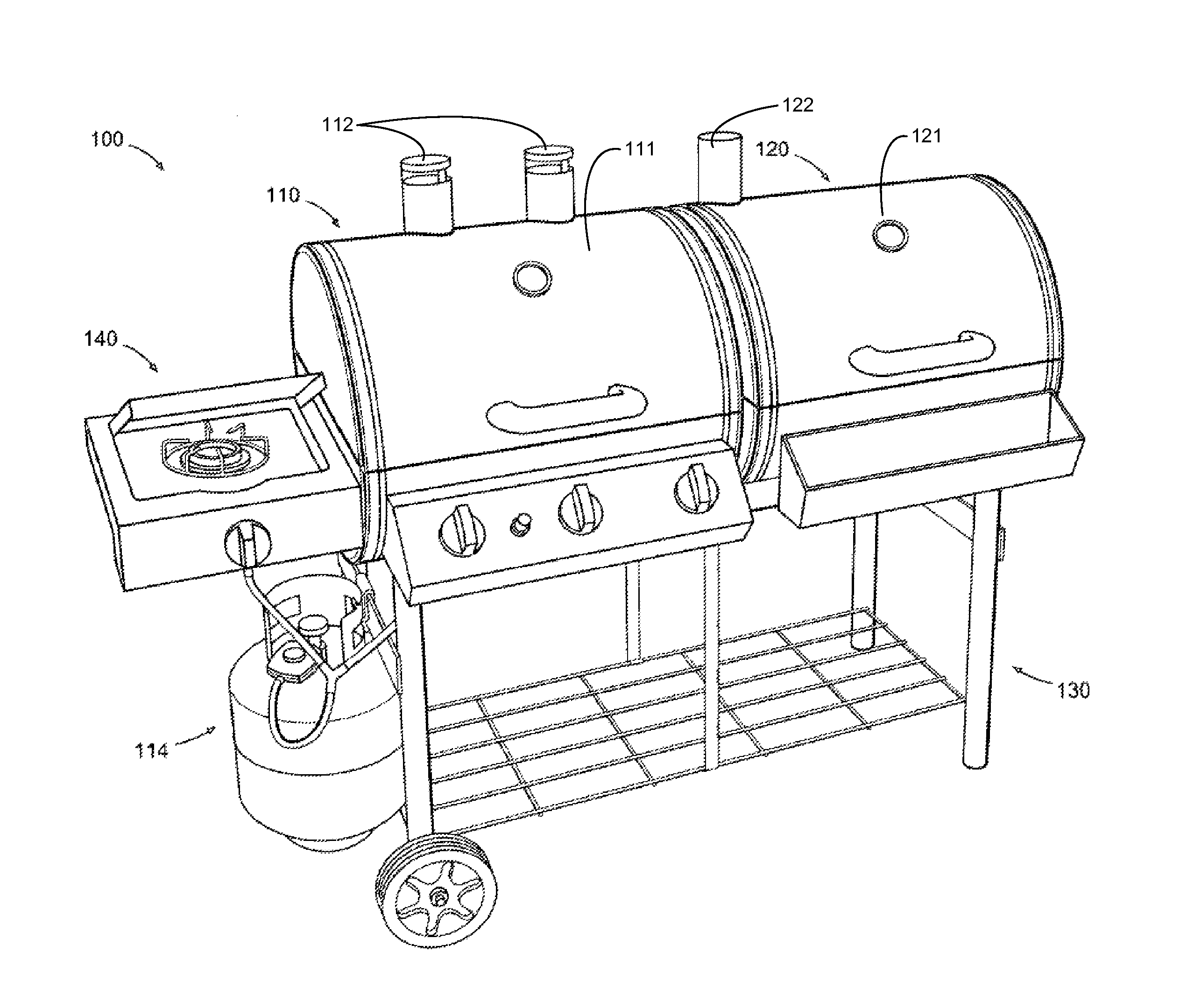 Simultaneous multiple cooking mode barbecue grill