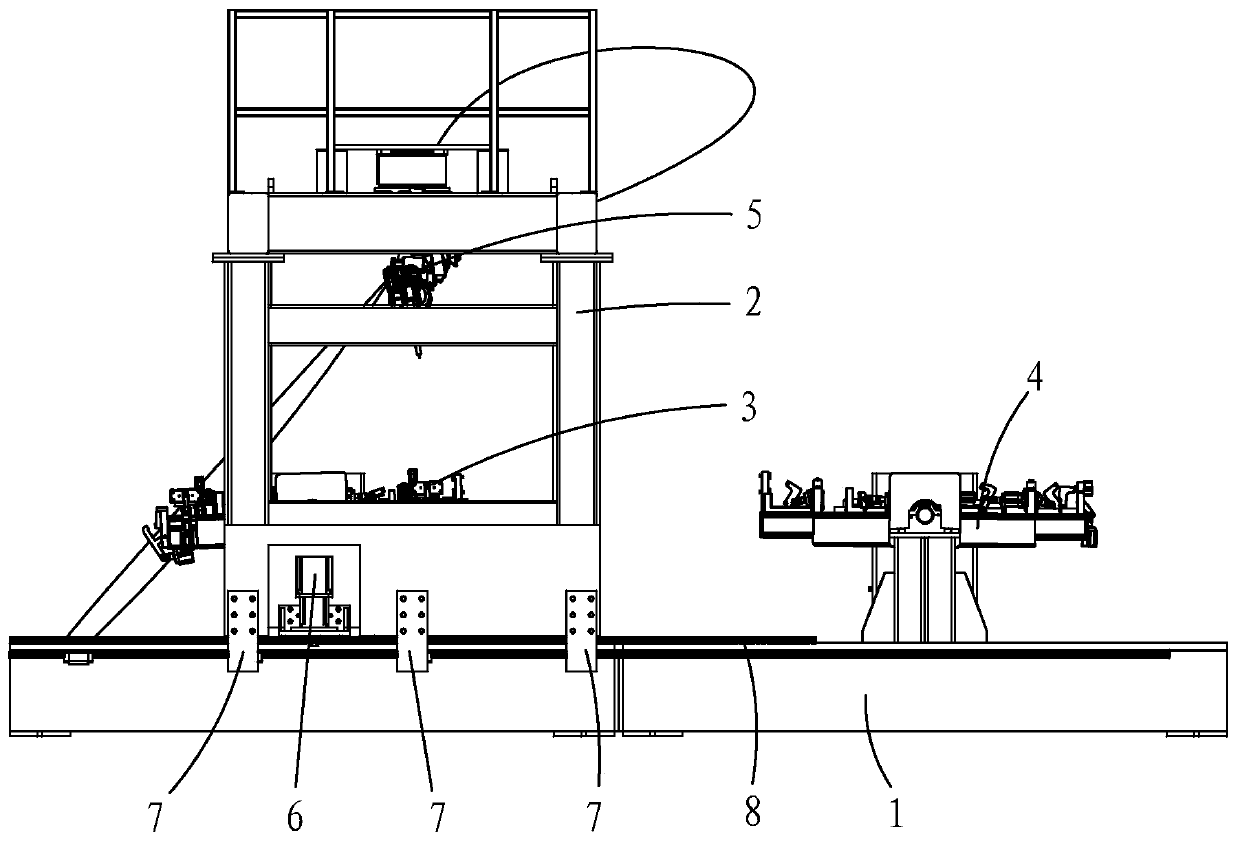 Automatic welding equipment for cage top and bottom cover