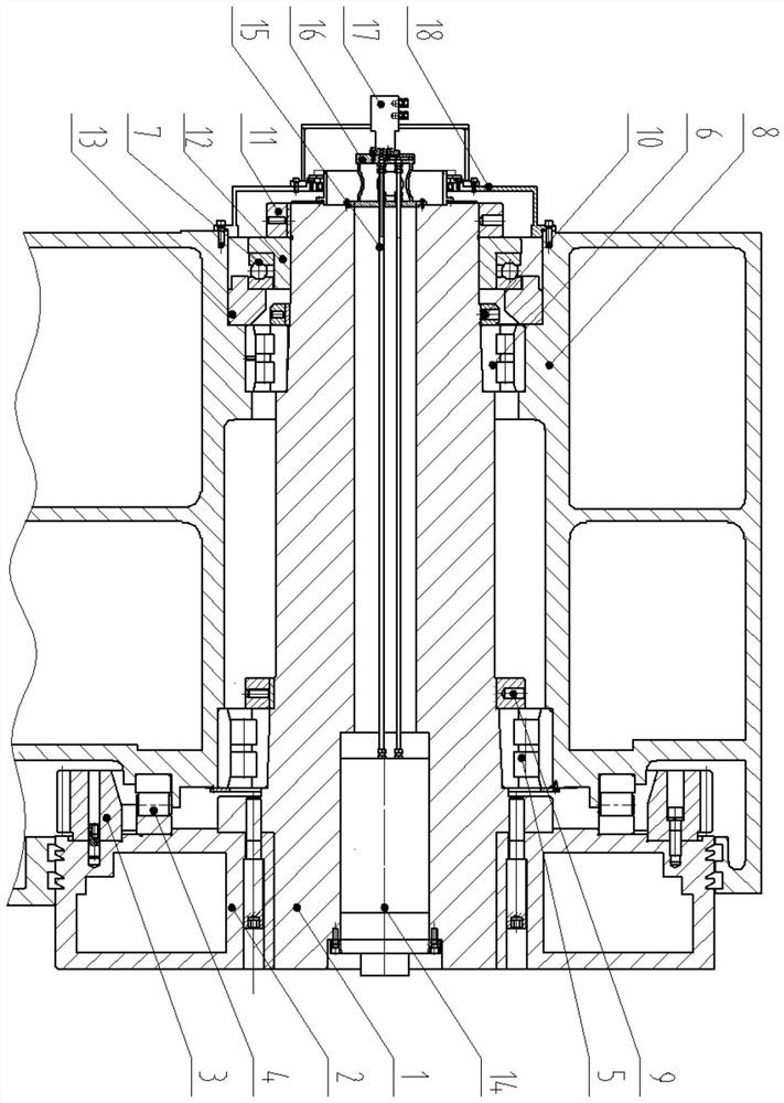 Spinning machine spindle structure