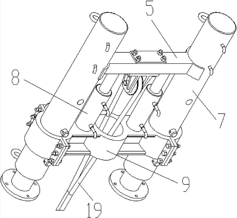 A reaction frame for steel wire rope prestressed anchor cable tensioning