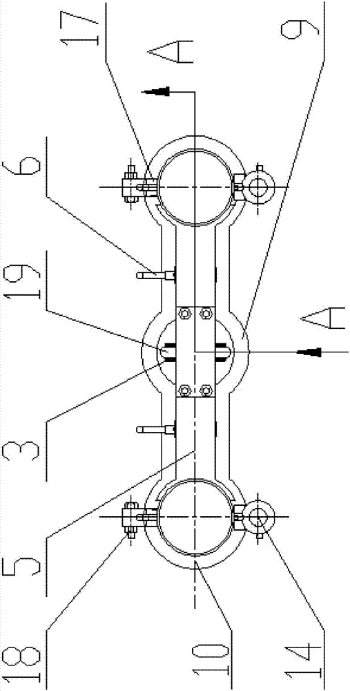 A reaction frame for steel wire rope prestressed anchor cable tensioning