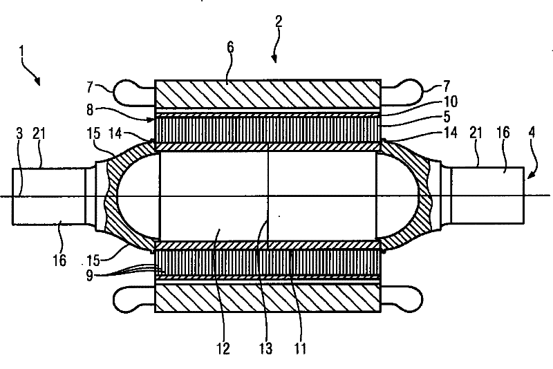 Wheel set shaft for an electric drive unit mounted on the axle and drive unit