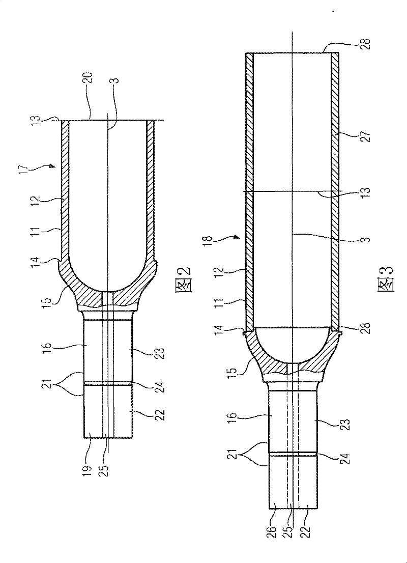 Wheel set shaft for an electric drive unit mounted on the axle and drive unit