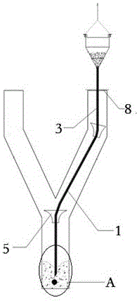 Rolling ball type concrete pouring structure and method for overground large special-shaped stiff column