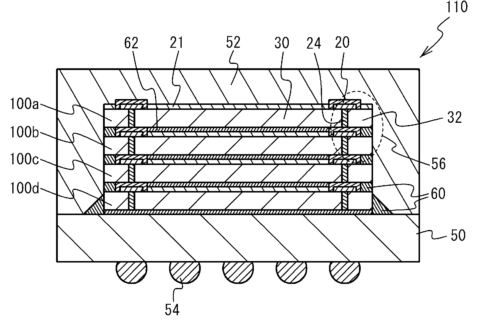 Semiconductor device having a simplified stack and method for manufacturing thereof