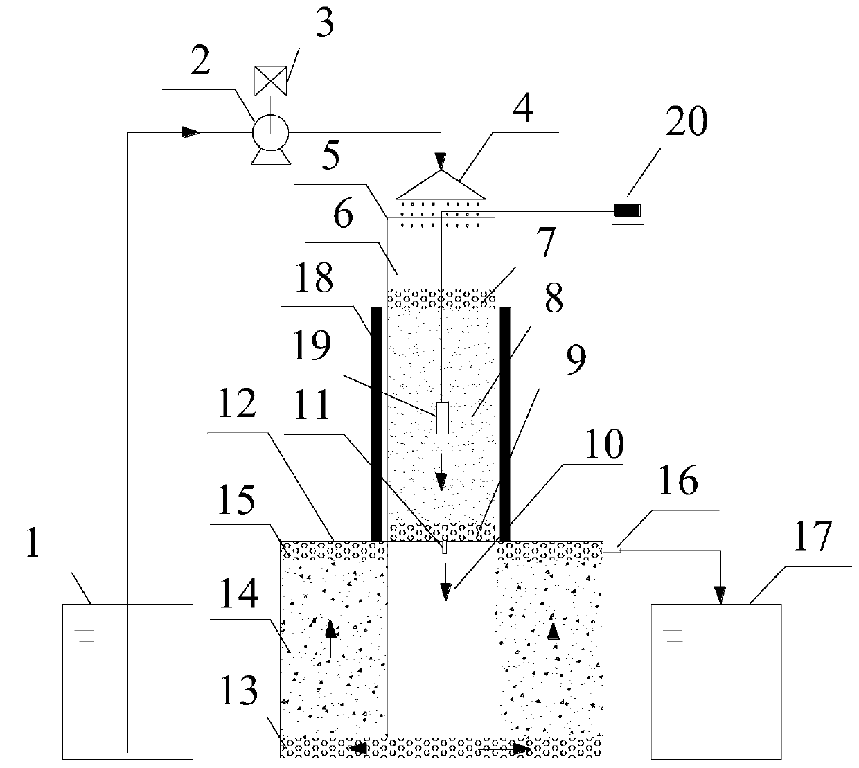 Double-tank artificial rapid infiltration system and method used for high-efficiency denitrification of sewage with low C/N ratio