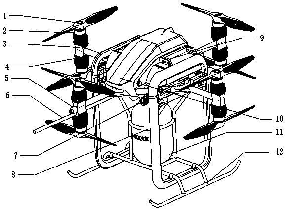 High-load fire-extinguishing unmanned aerial vehicle and fire-extinguishing method