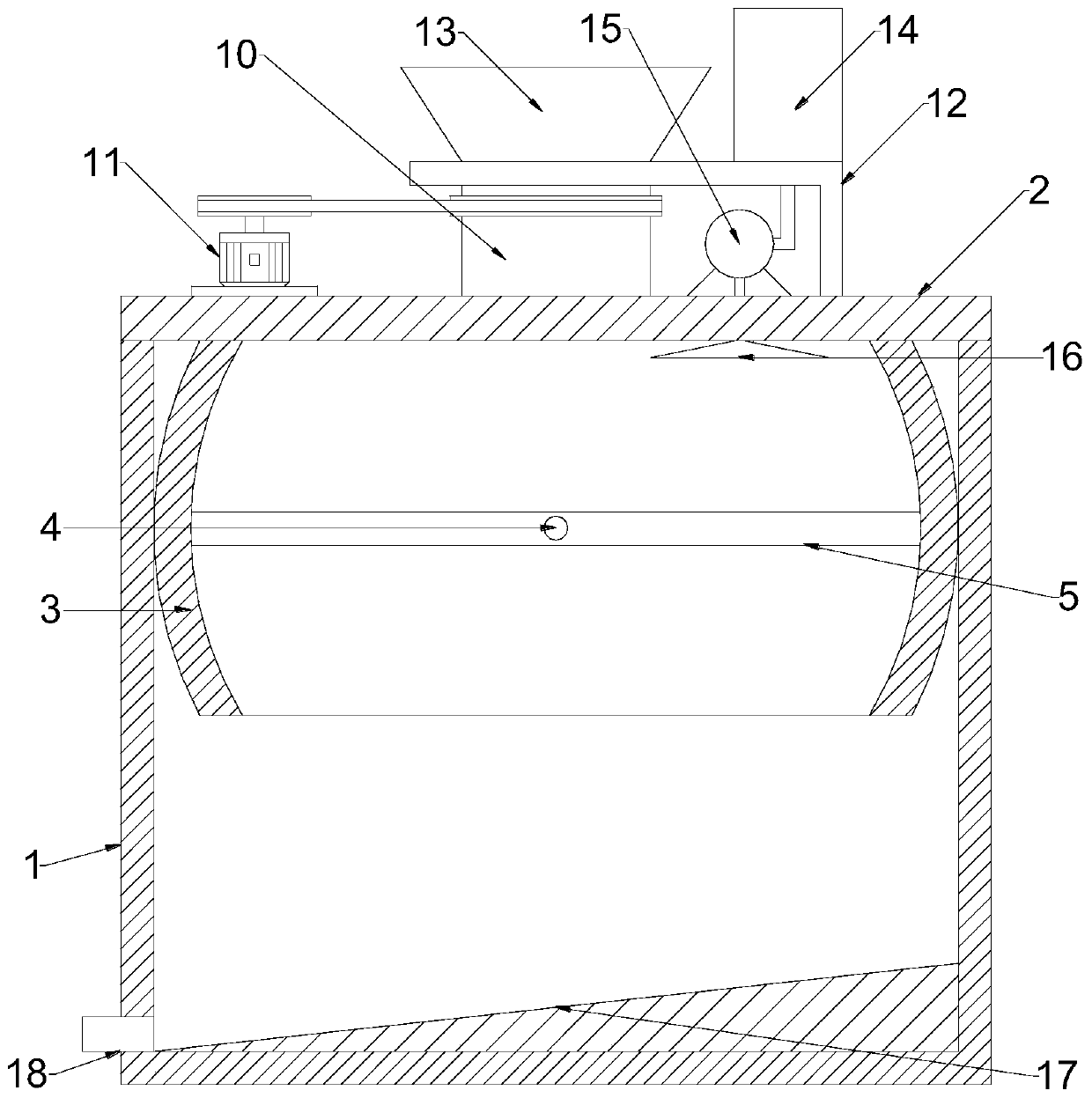 Intermittent swing material screening device