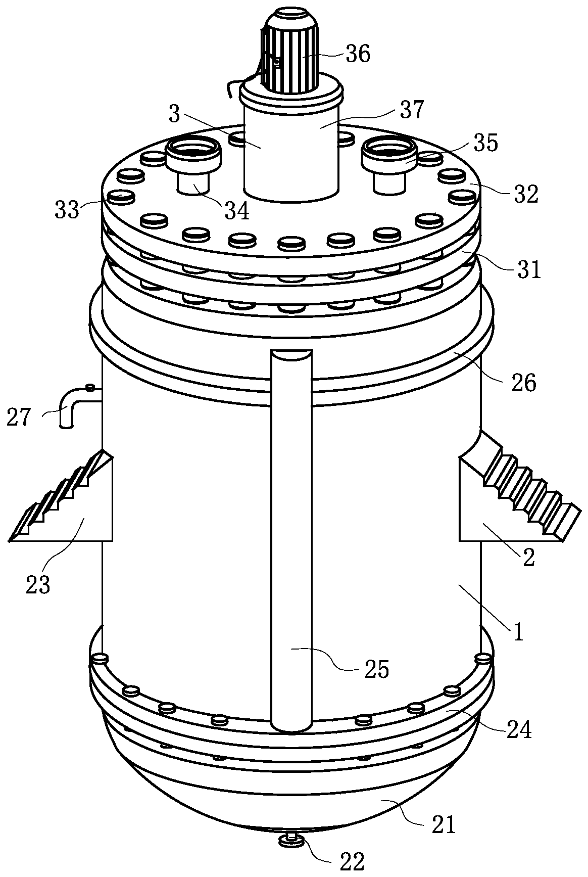 Reaction kettle convenient for layered disassembling of filter screens