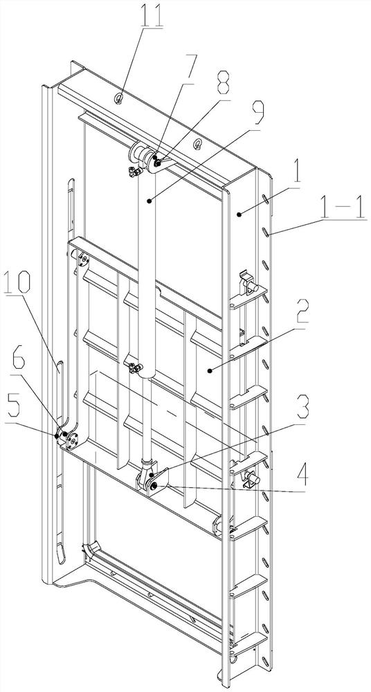 Upward opening type hydraulic flow regulating gate