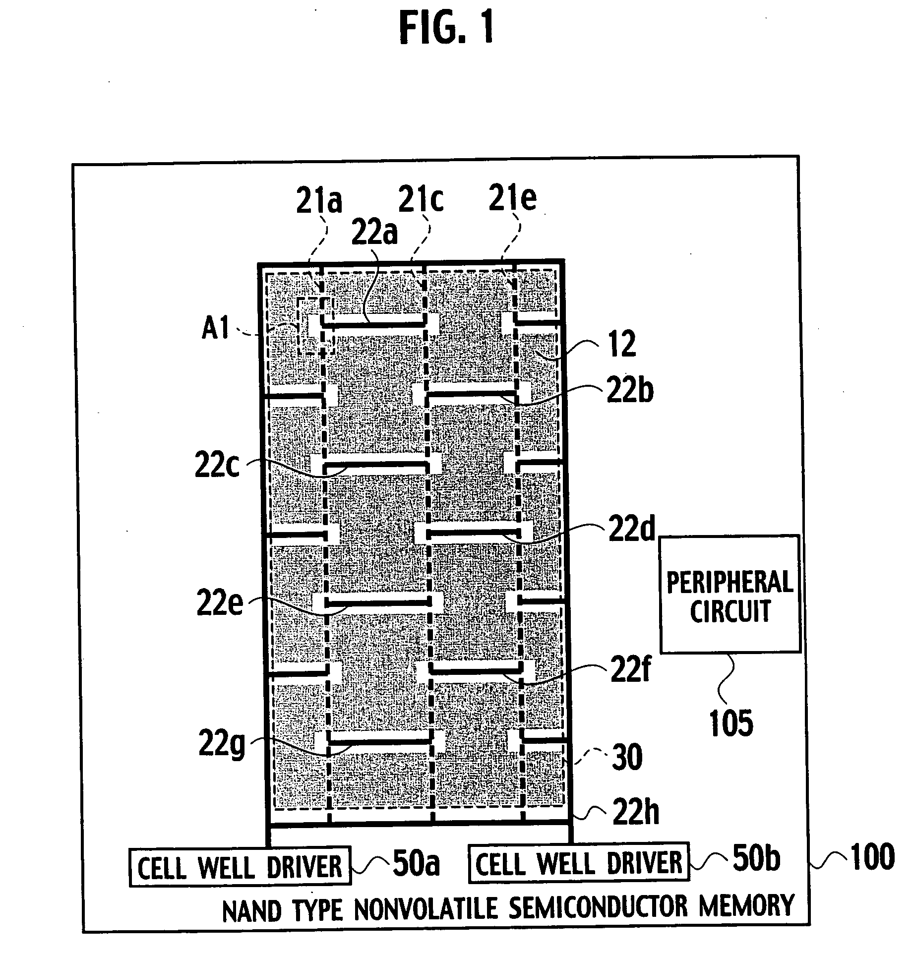 Nonvolatile semiconductor memory having a plurality of interconnect layers