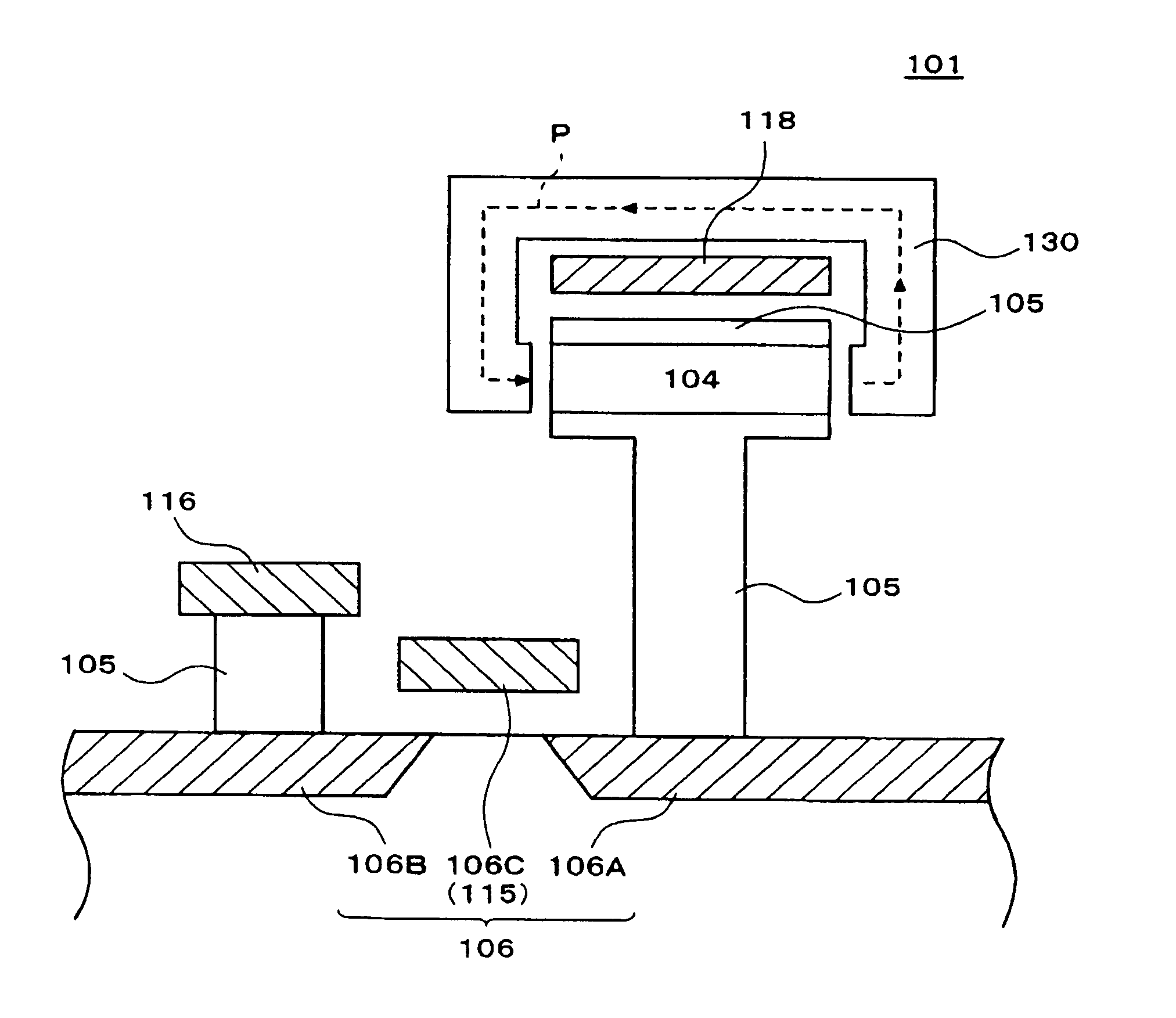 Magnetic memory and method for reading-writing information from-to magnetic storage element