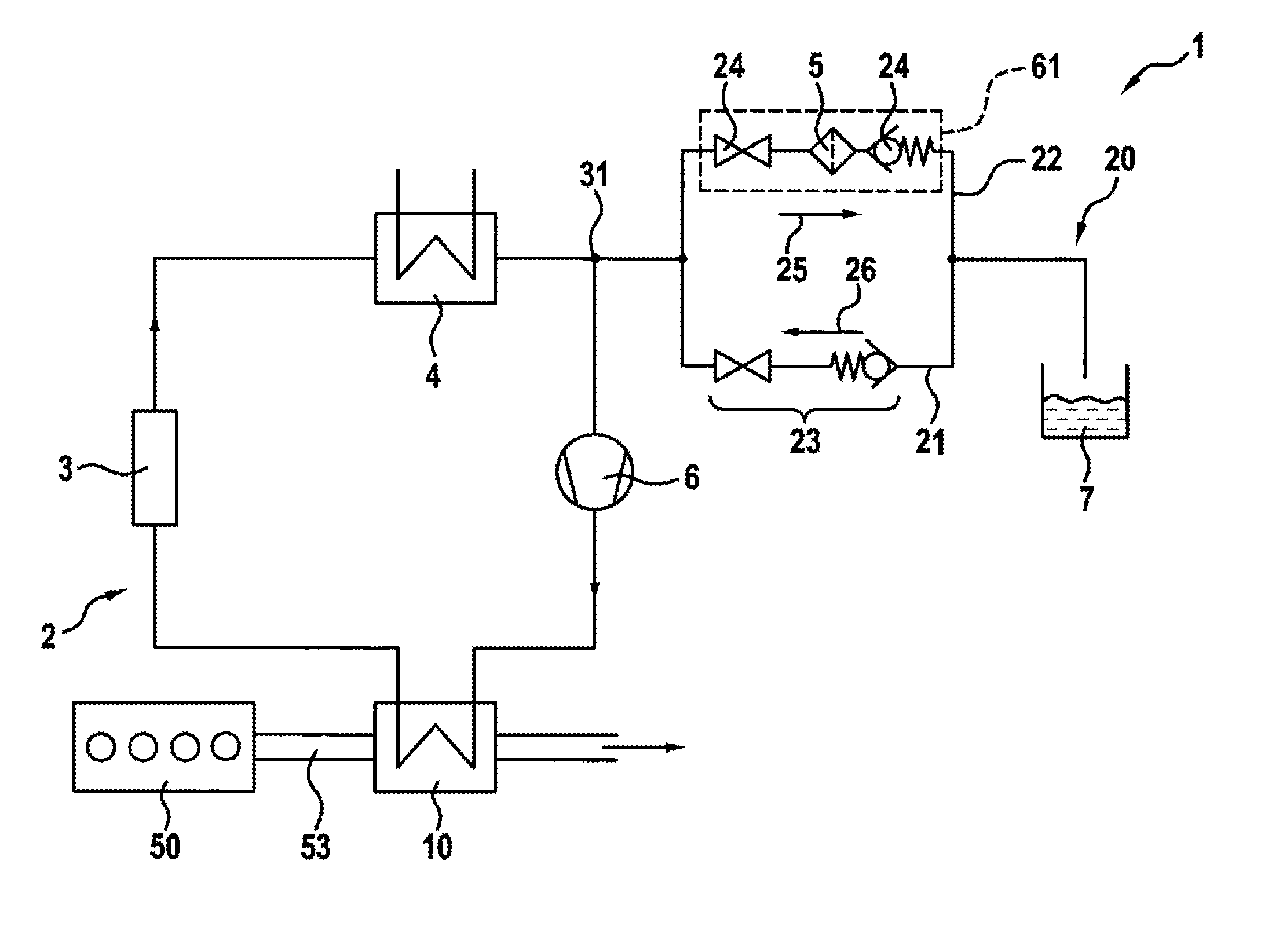 Waste heat utilization arrangement of an internal combustion engine