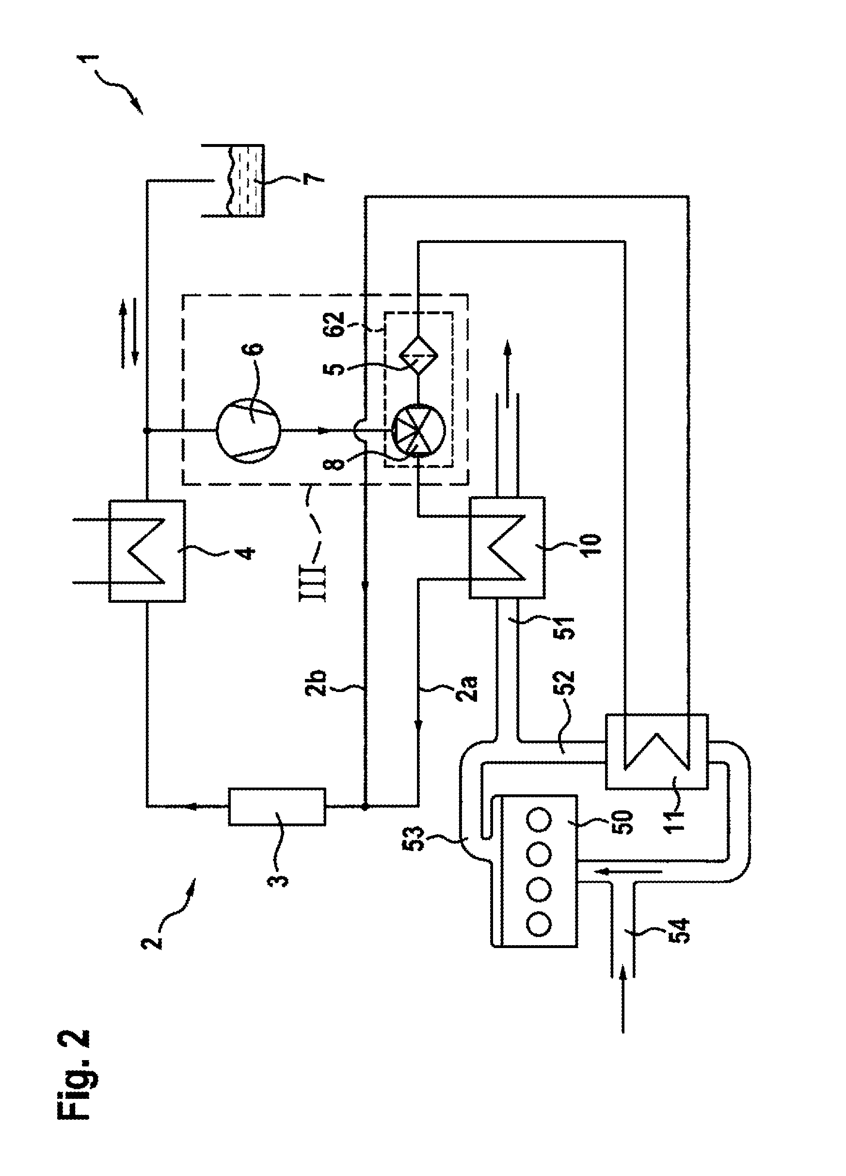 Waste heat utilization arrangement of an internal combustion engine