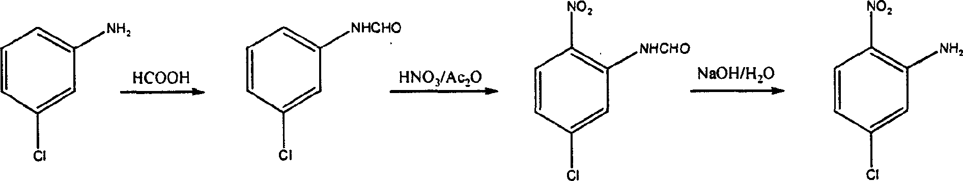 Chemical synthesizing method for 5-chlorine-2-nitroaniline