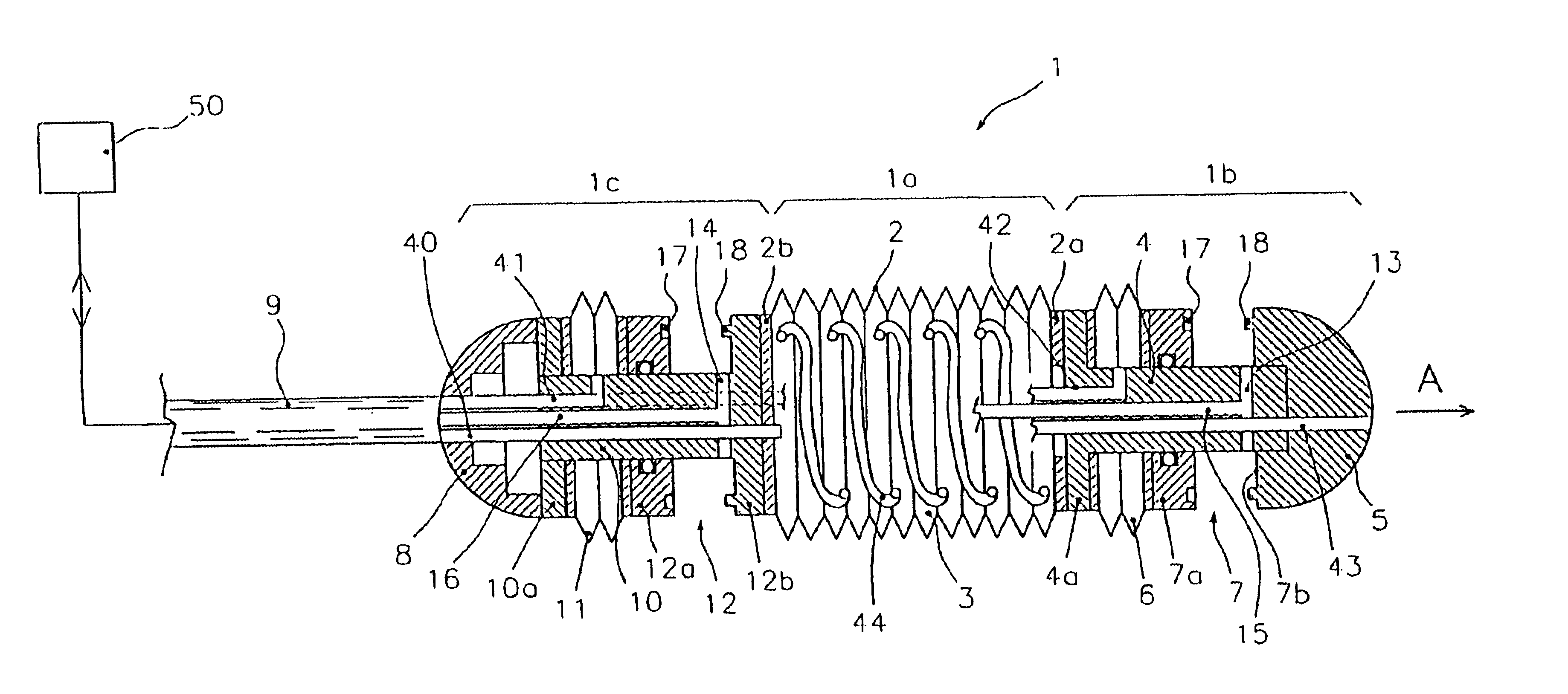 Endoscopic device for locomotion through the gastro-intestinal tract