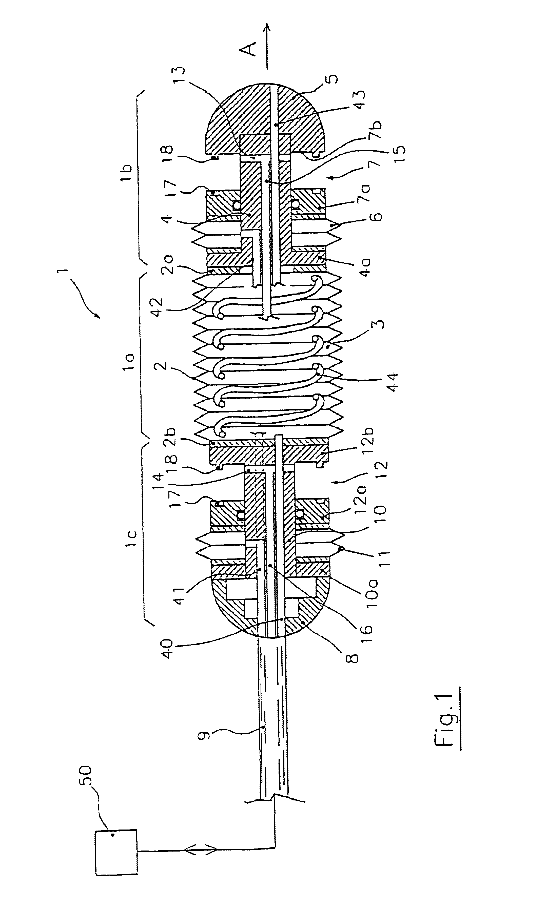 Endoscopic device for locomotion through the gastro-intestinal tract