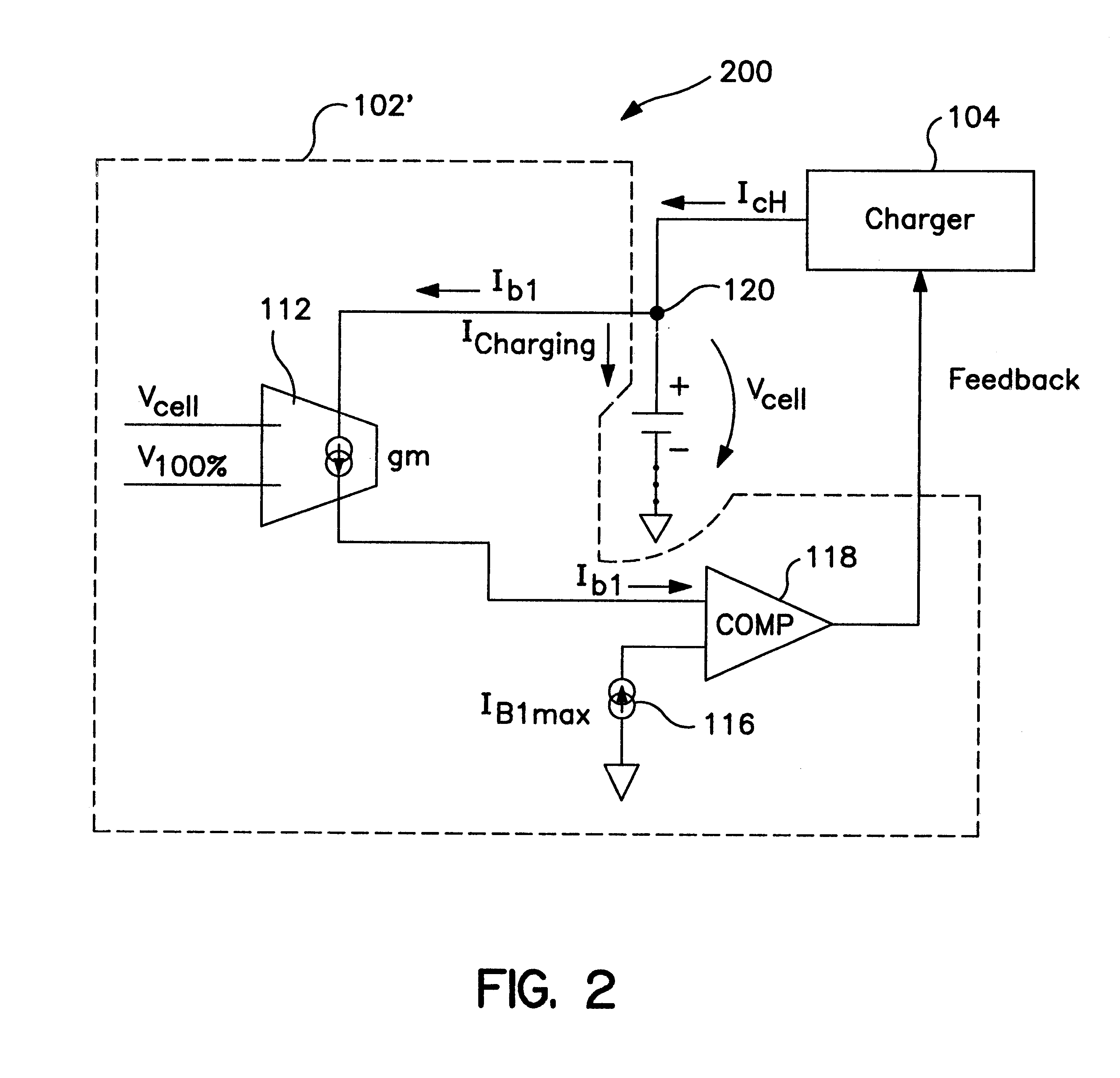 Battery cell charging system having voltage threshold and bleeder current generating circuits