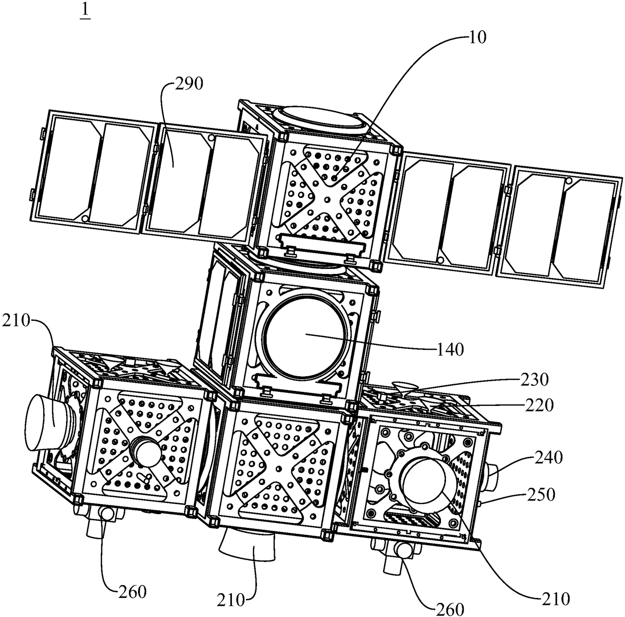 Modular spacecraft capable of being deformed in orbit