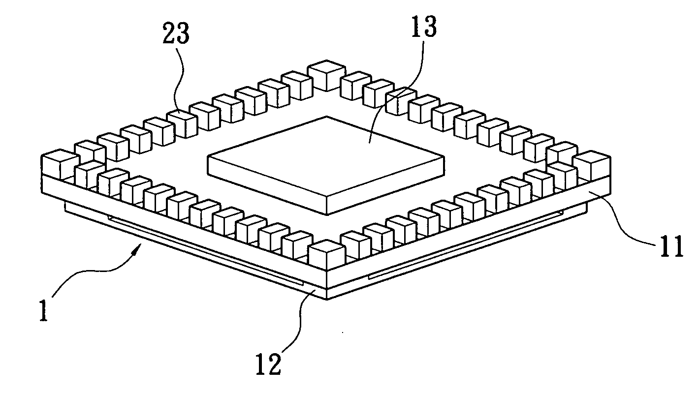 Method of manufacturing pins of miniaturization chip module