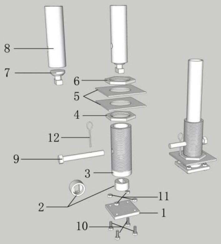 Platform vertical rod base