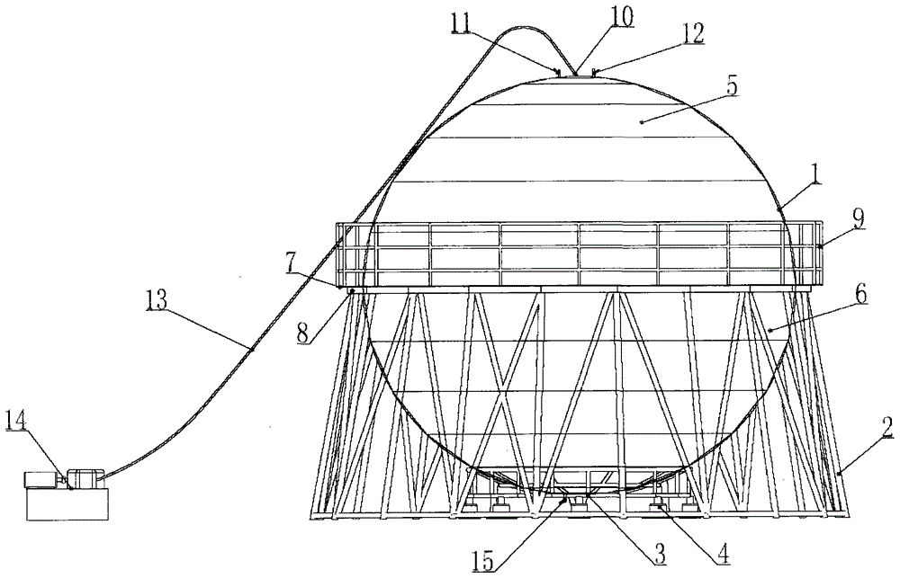 A large diameter water pressure ball