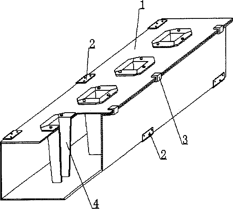 Die in use for molding component of concrete filled double thin wall
