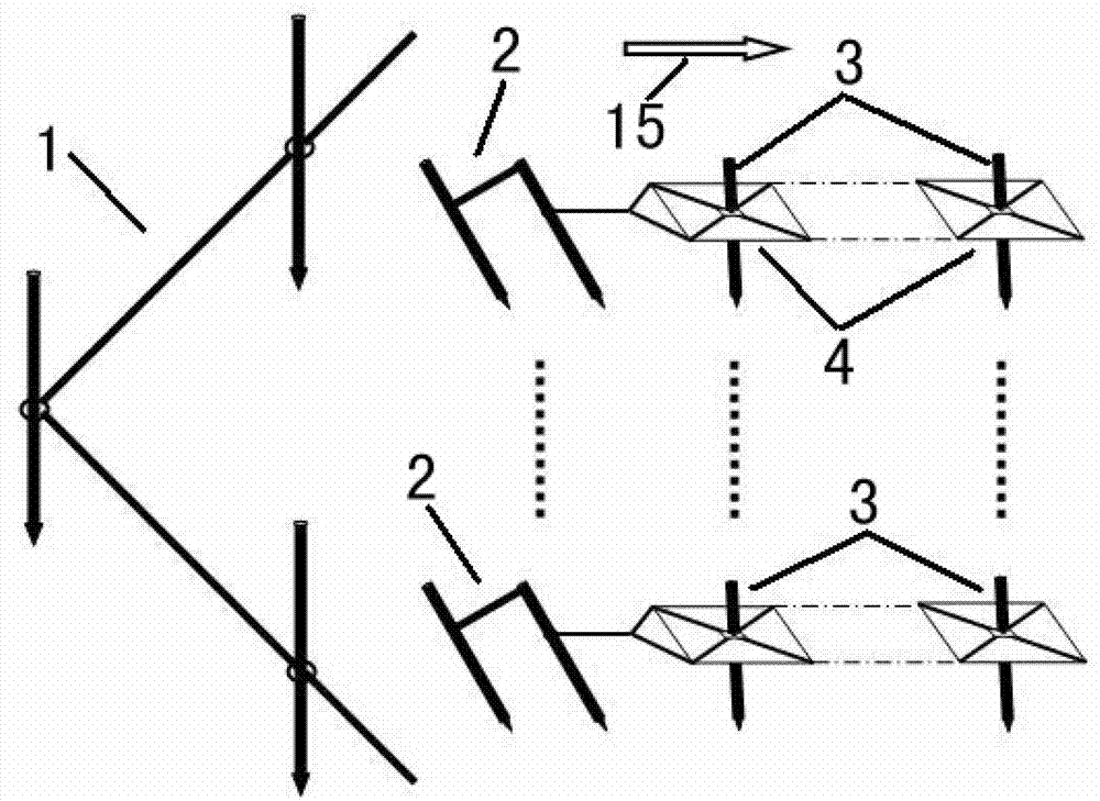 Natural water artificial fish spawning nest setting system