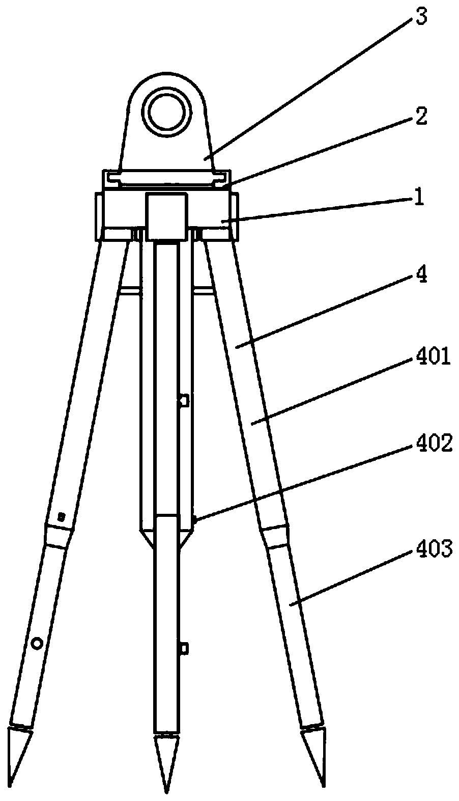 Portable positioning device for engineering surveying and mapping