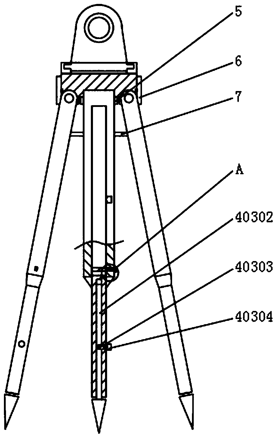 Portable positioning device for engineering surveying and mapping