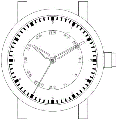 Multipurpose analog-type watch indication method and system of multipurpose analog-type watch