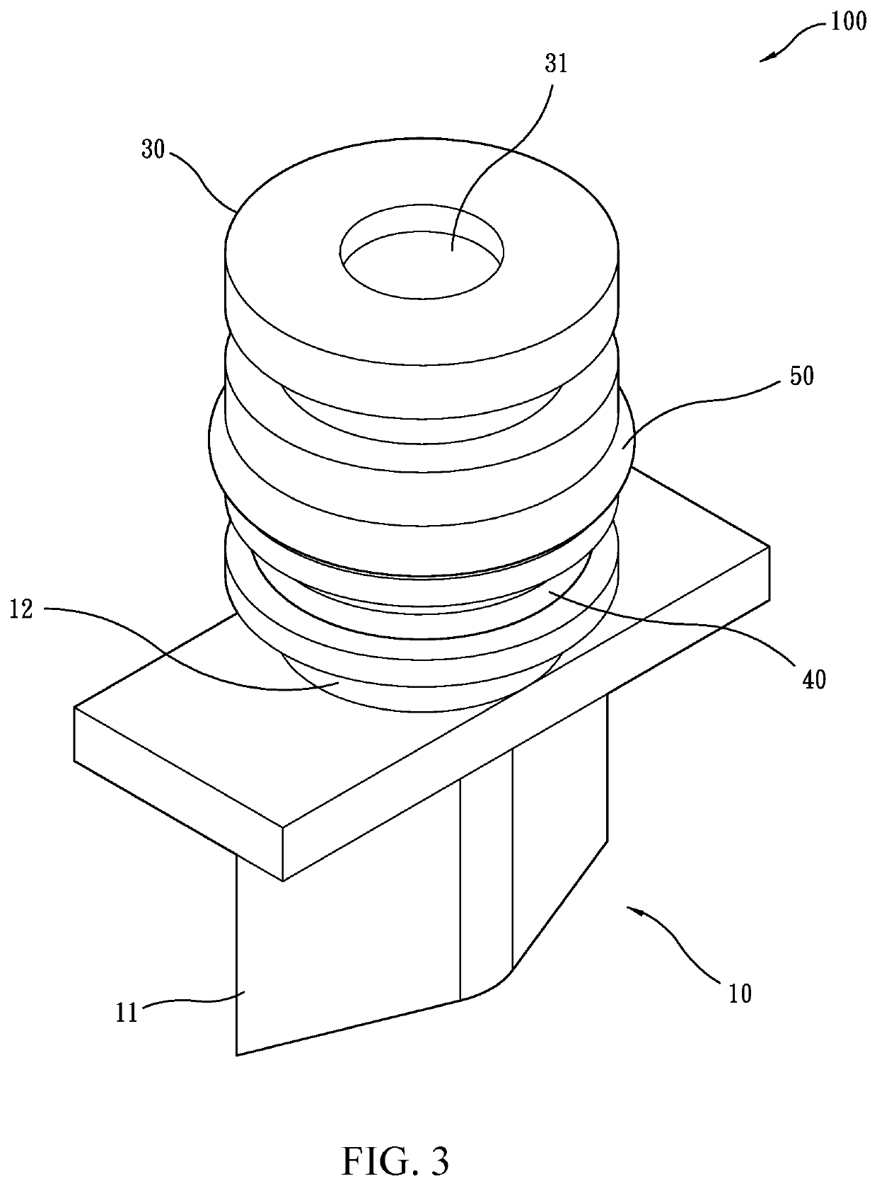 Connector structure of ink pouch