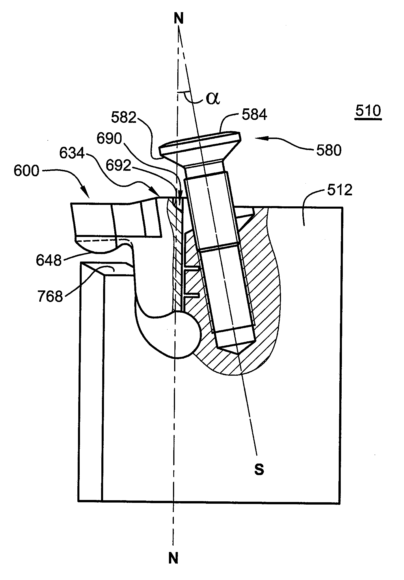 Cutting Tool Having Cutting Insert Secured By Non-Penetrating Abutment of a Threaded Fastener
