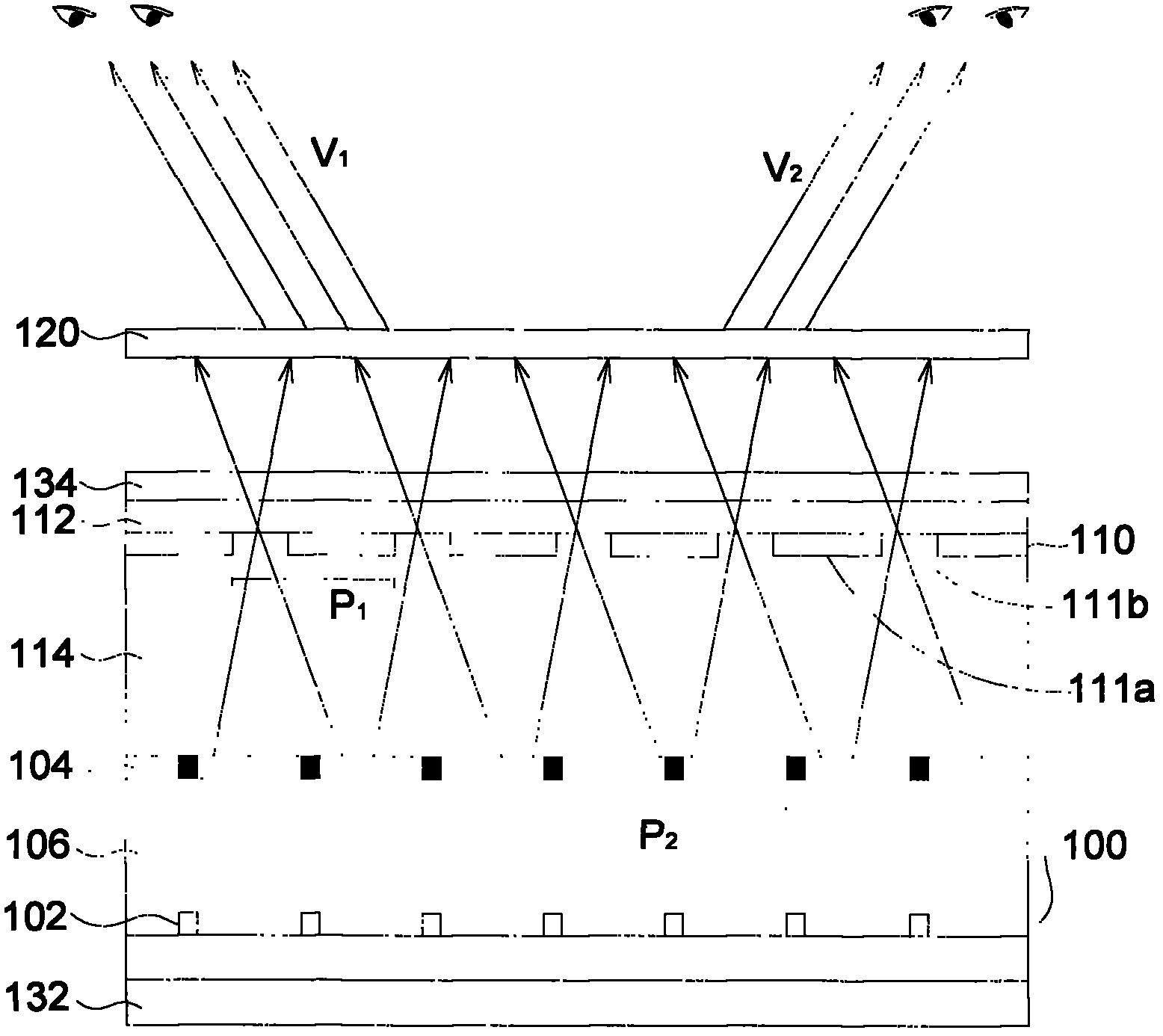 Display device, method for forming display device and method for presenting three-dimensional image