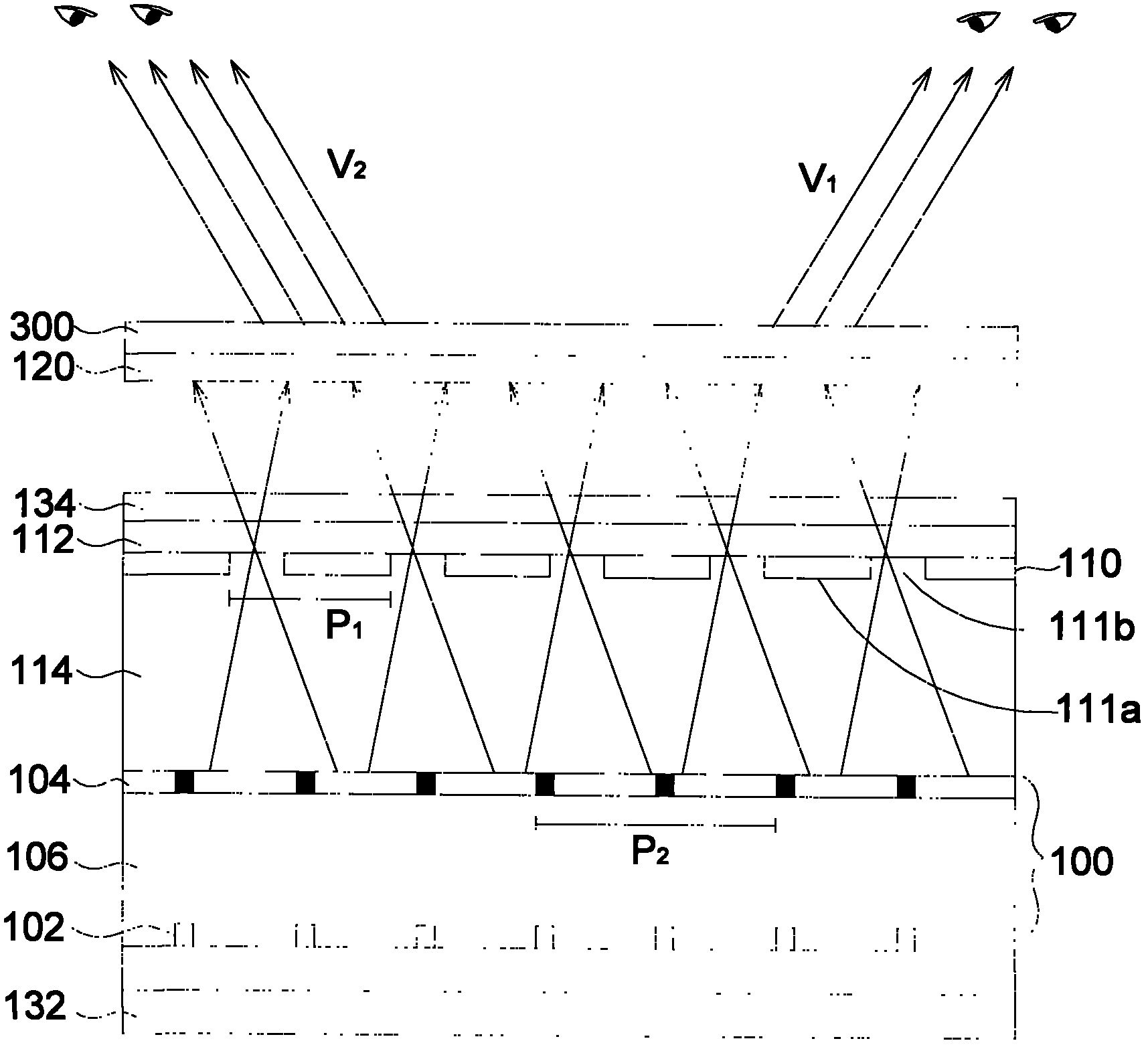 Display device, method for forming display device and method for presenting three-dimensional image