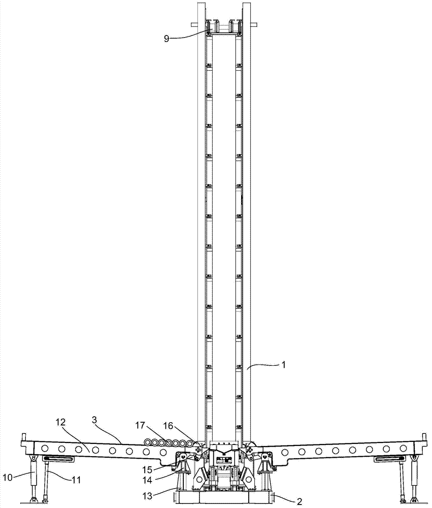 Hoisting land power catwalk of cylinder