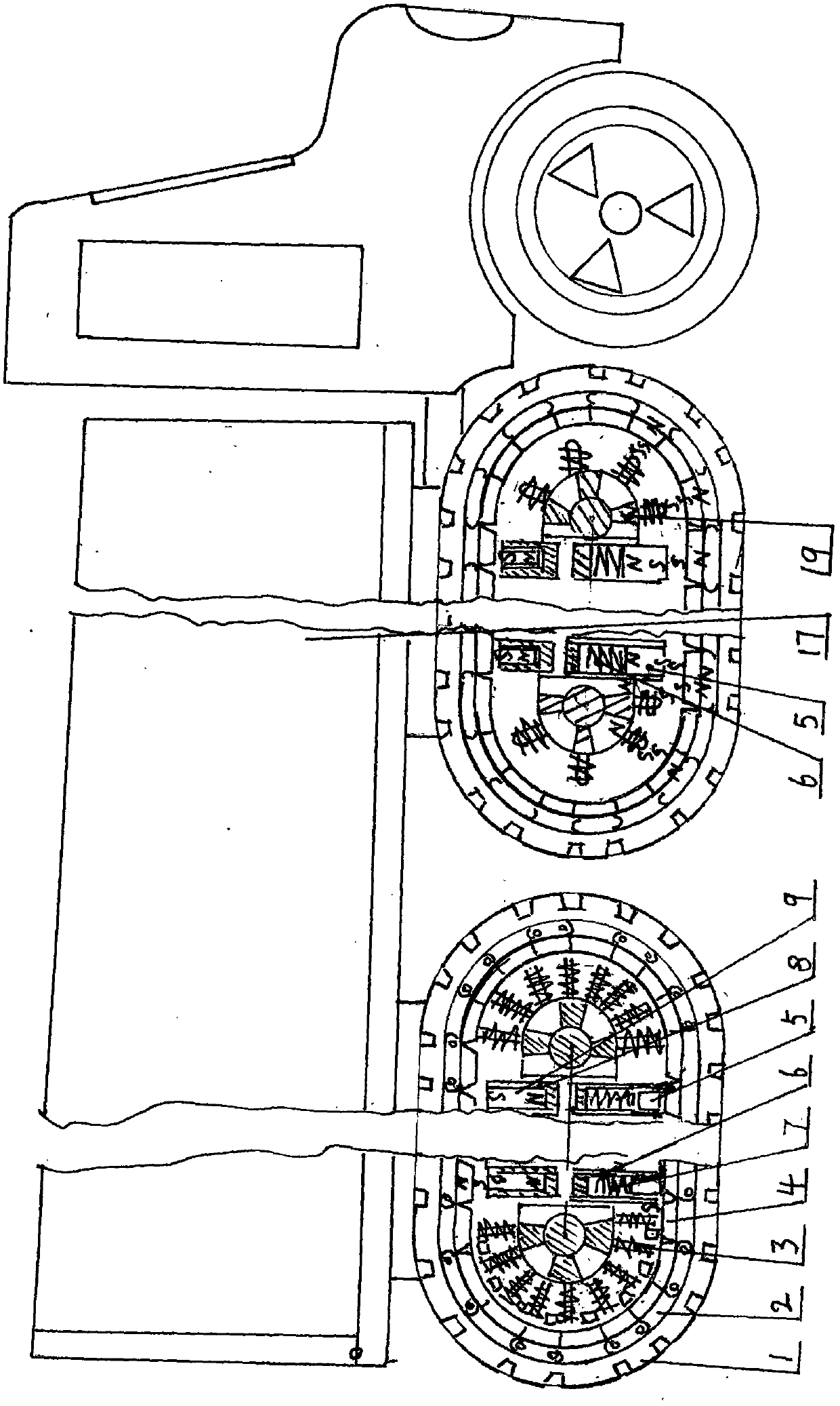 Track-type transportation movement tool