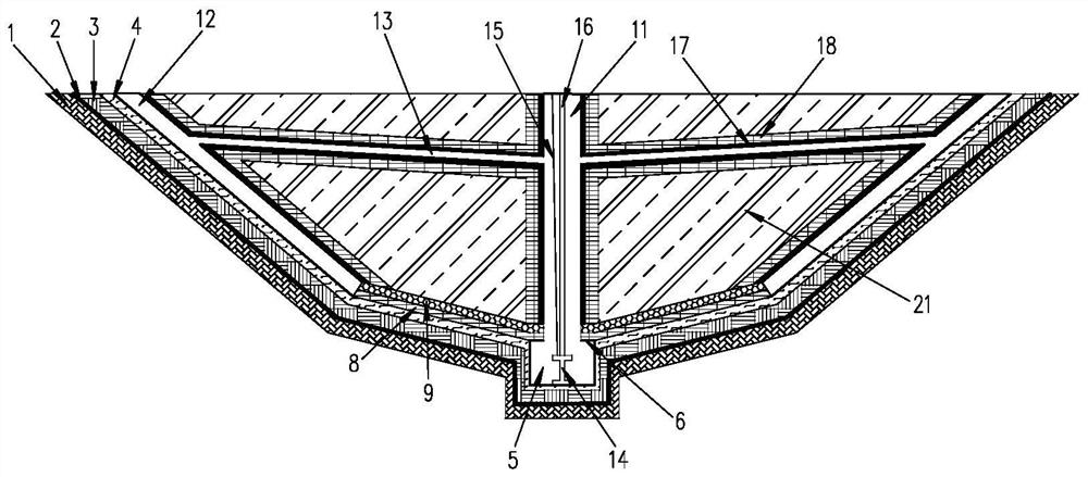 A prefabricated vertical and horizontal drainage system for landfill and its construction method