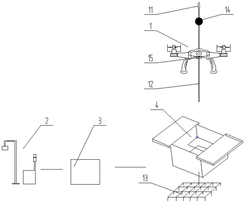 Full-intelligent multi-rotor lifting type active thunder and lightning early warning protection lightning receiving system