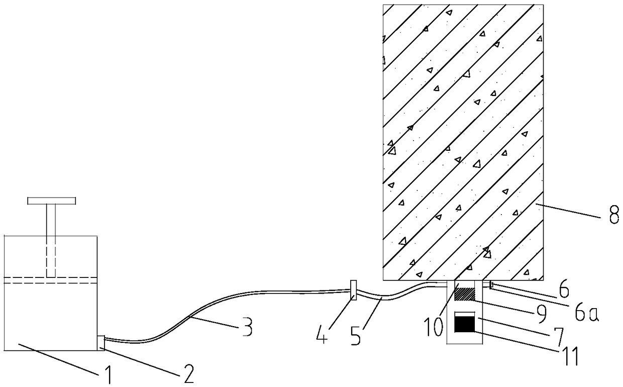 Glue injection device and method for post-tensioning method